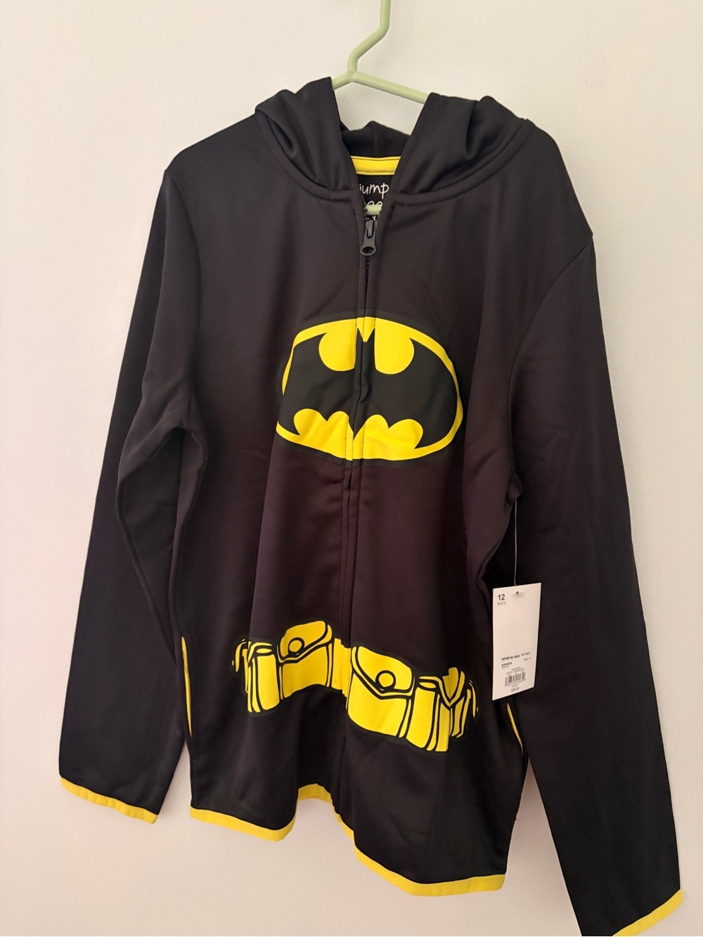 NWT jumping beans Black & Yellow Batman Hoodie for Kids